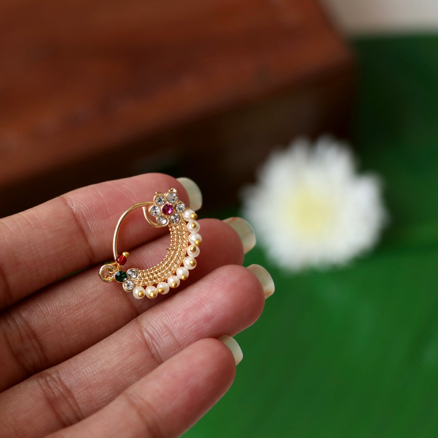 Adjustable Maharashtrian Nath Nose Pin
