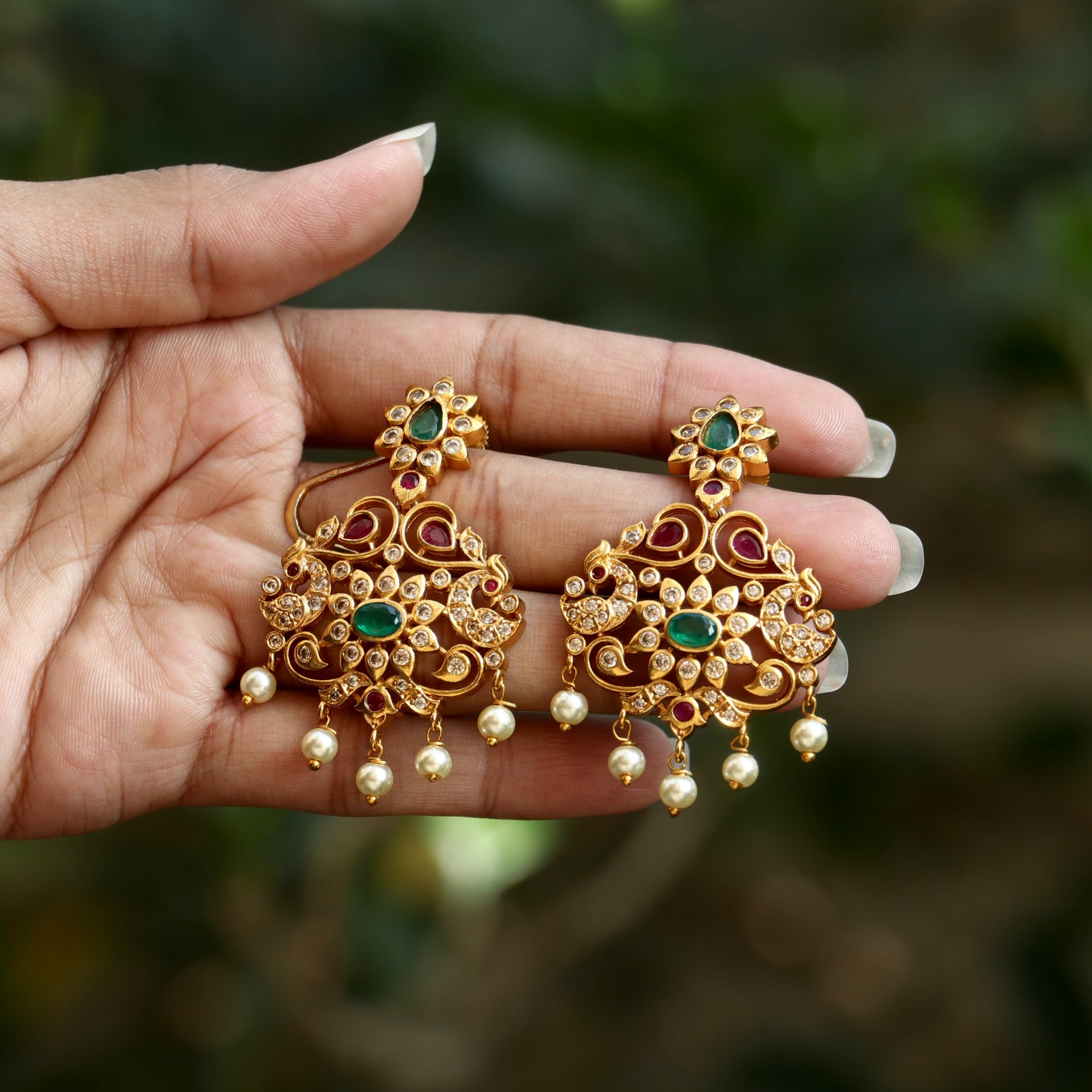 Peacock Gold Ball Layered Haram