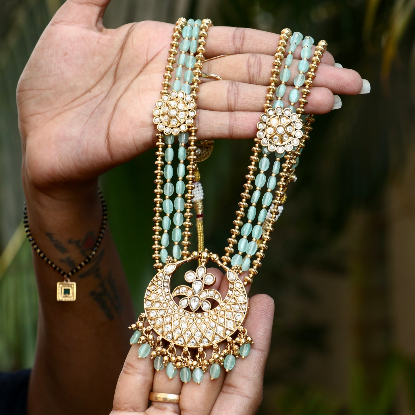 Mint Green Beaded Haram