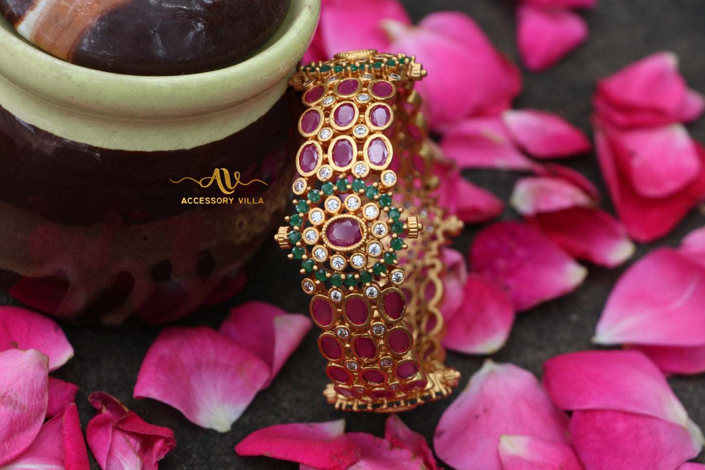 One Gram Gold Kada Bangles - Single / Pair