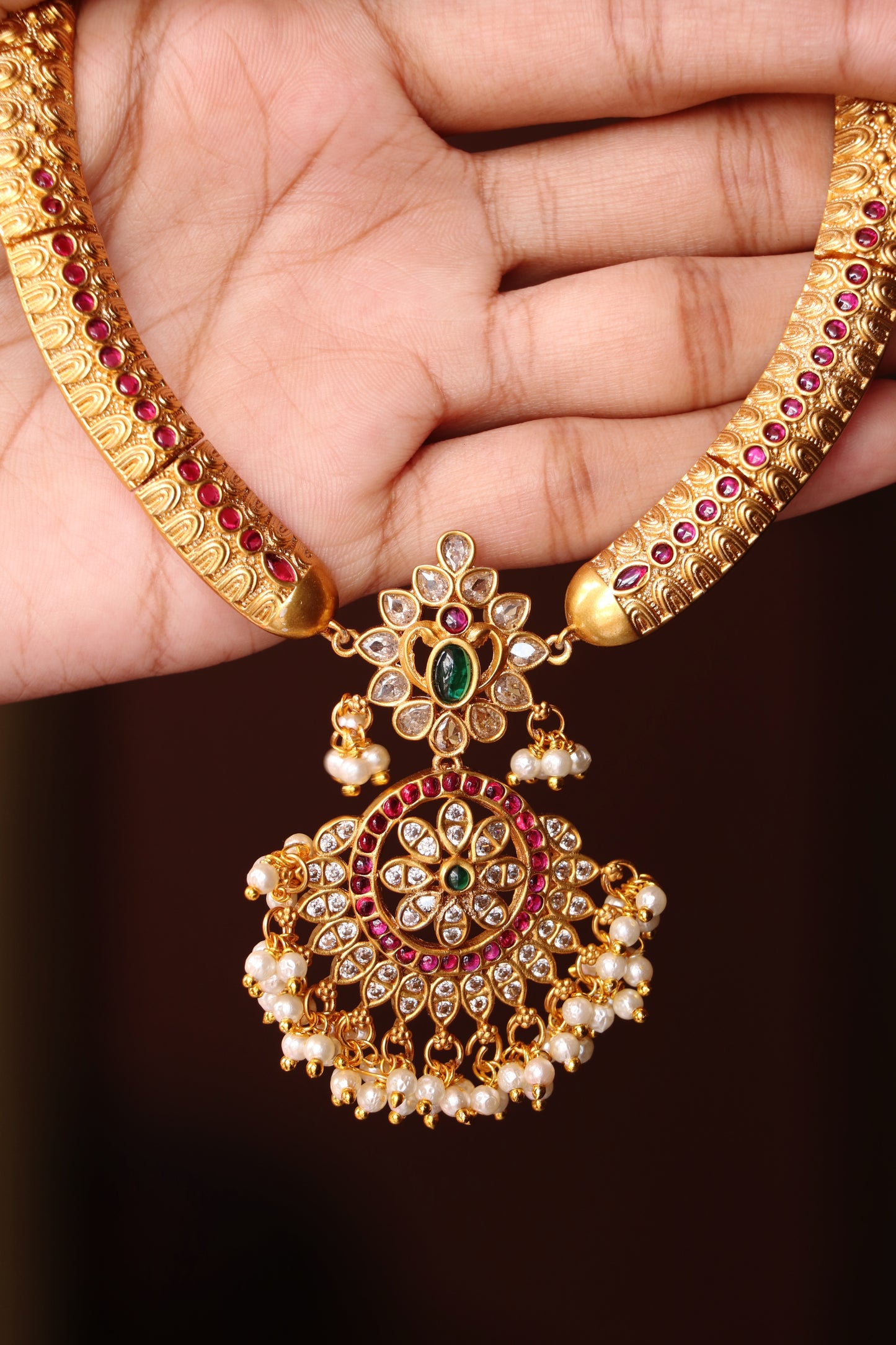 Magnificient Chandbali Necklace Set