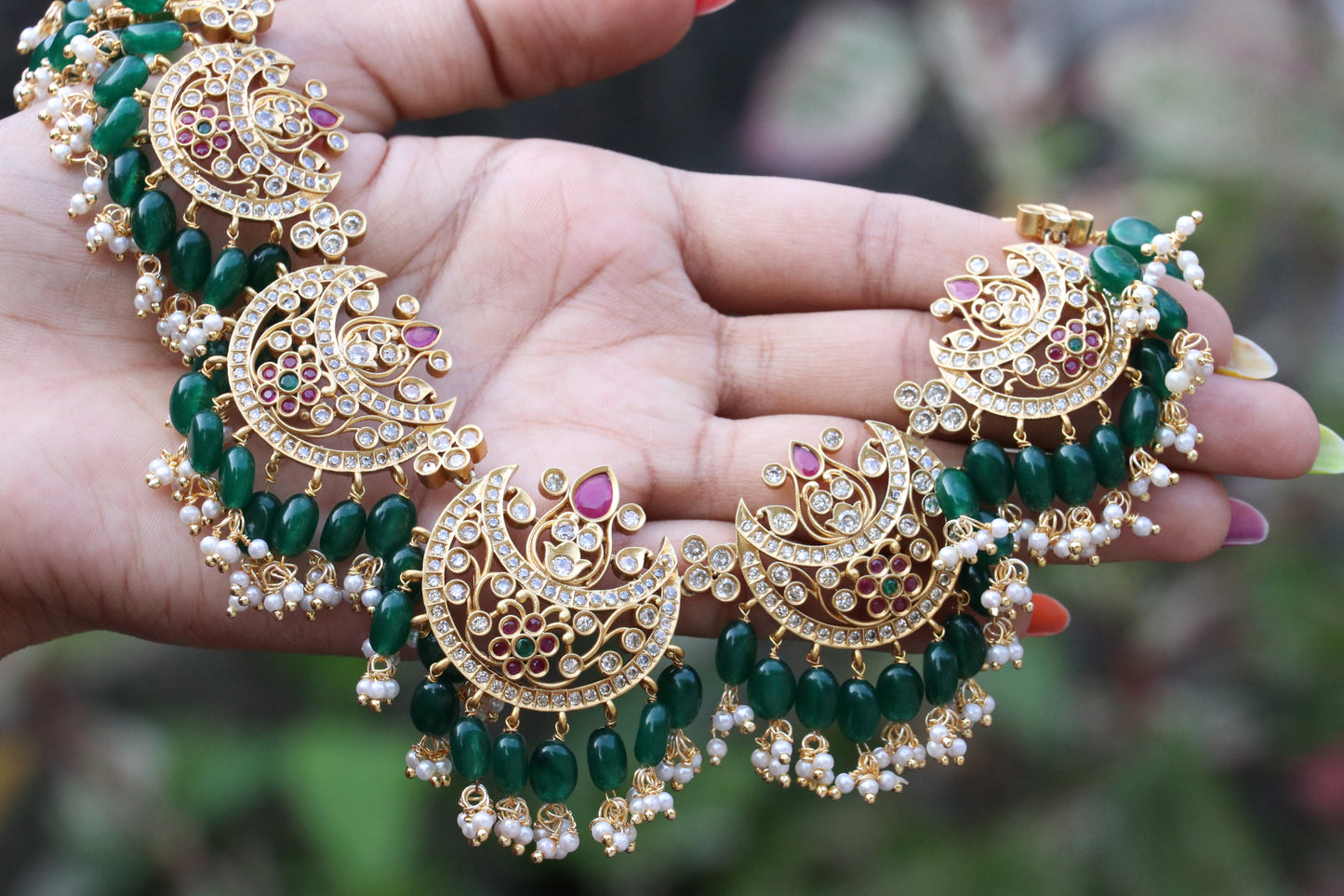 Half Chandelier Necklace Set