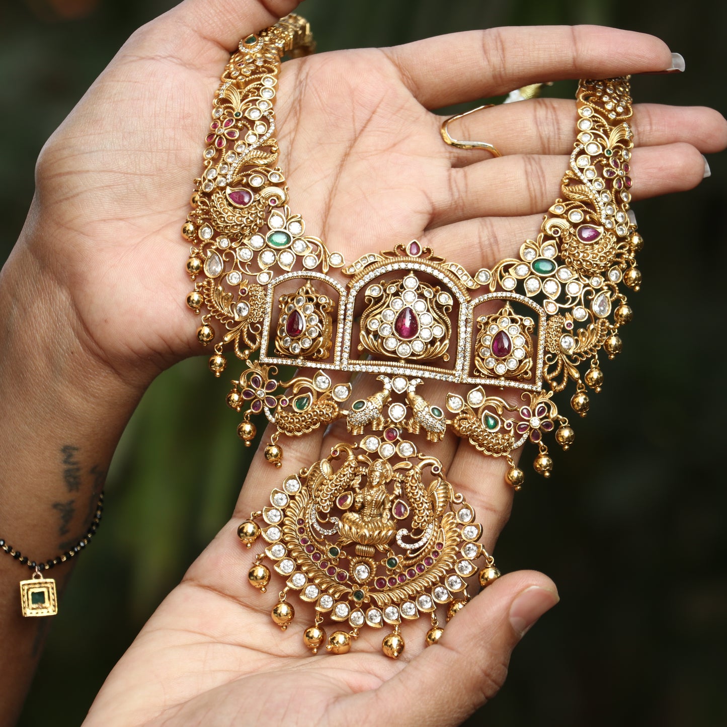 Dual Side Antique Lakshmi Haram