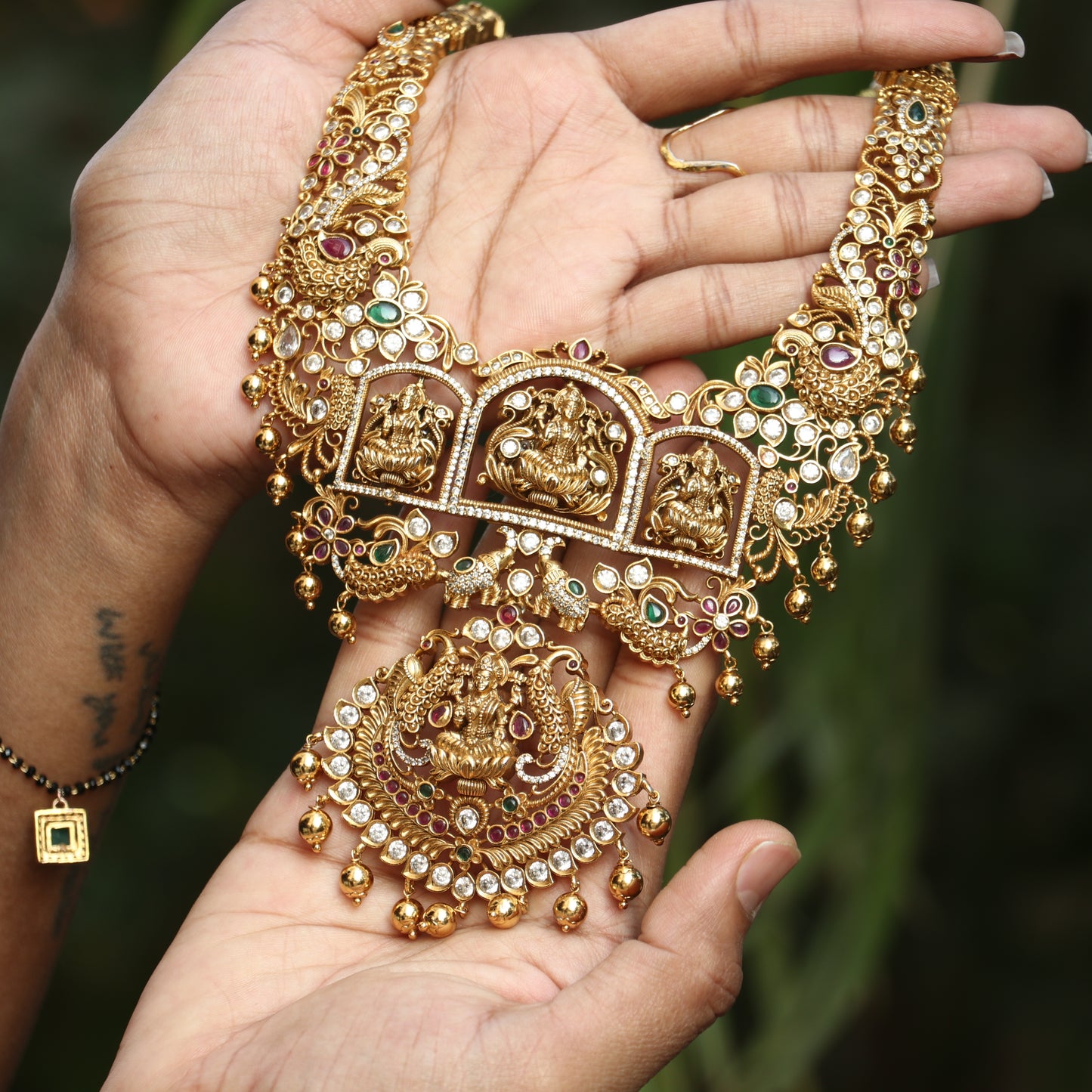 Dual Side Antique Lakshmi Haram