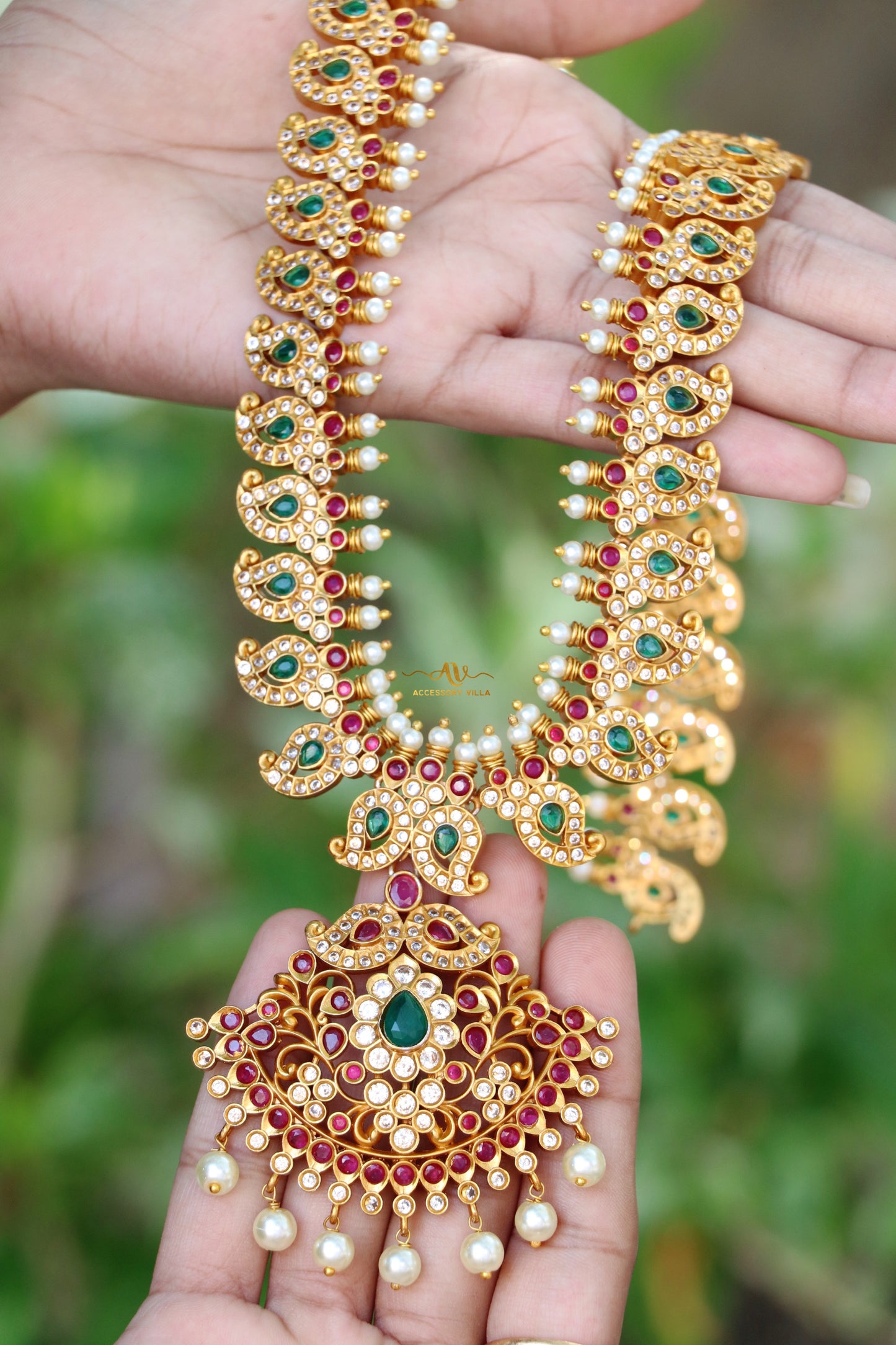 Paan Design Set of 2 Necklace