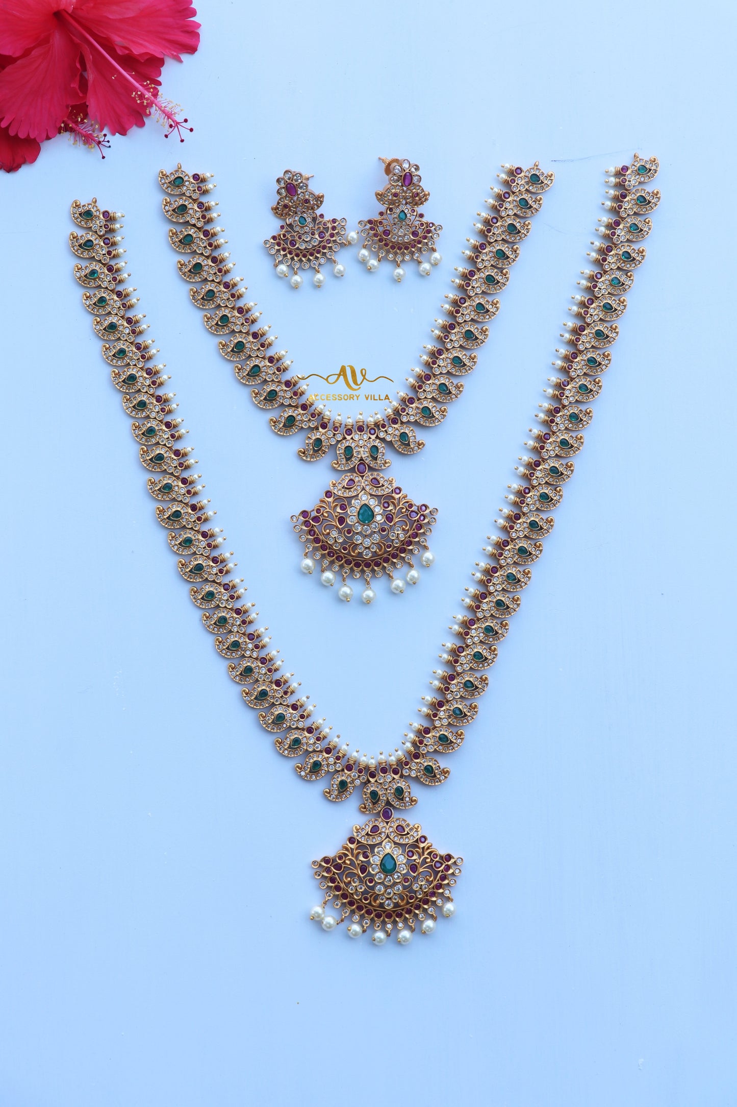 Paan Design Set of 2 Necklace