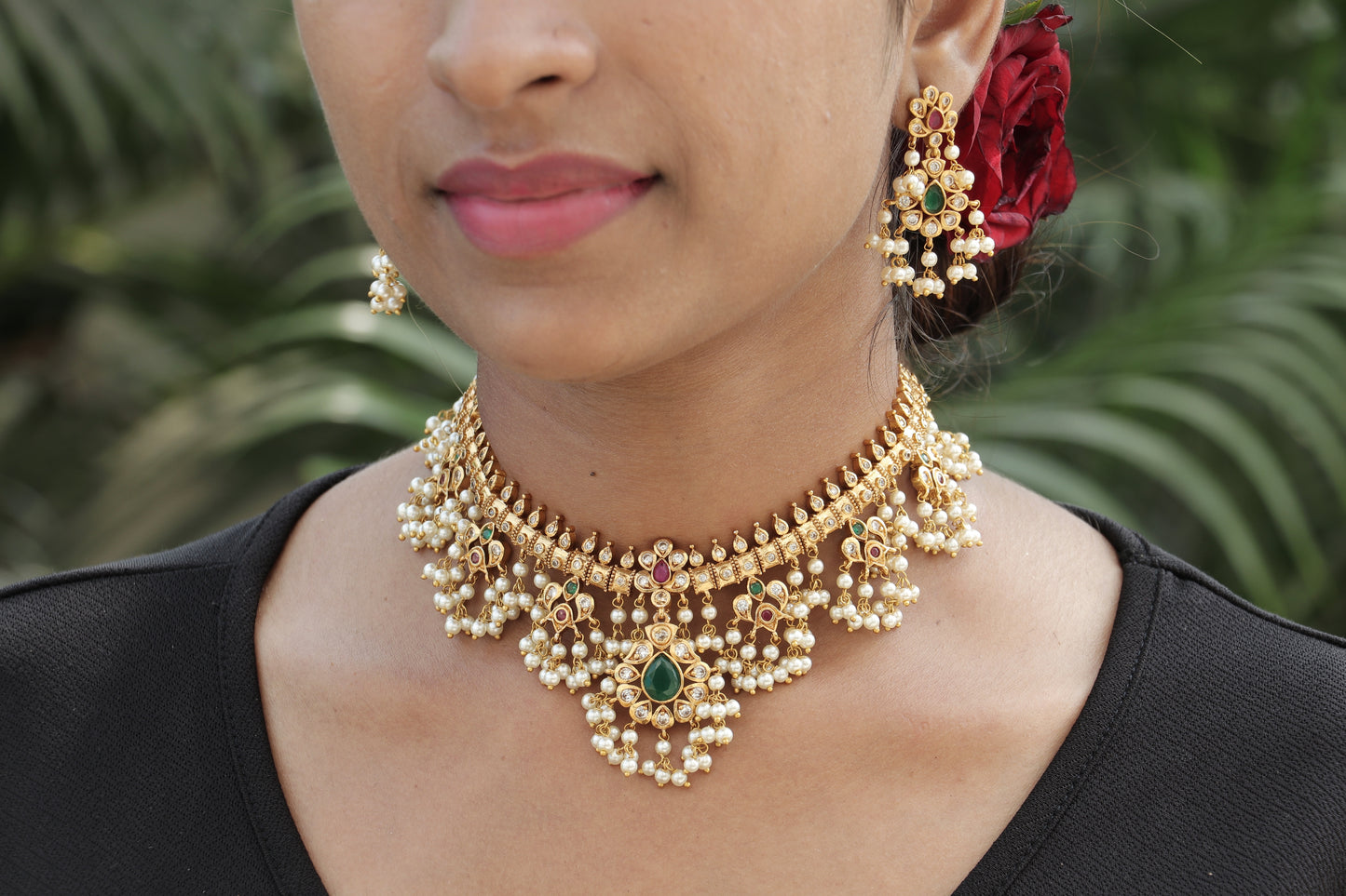 Dakshi Guttapusallu Necklace Combo , Short & Long