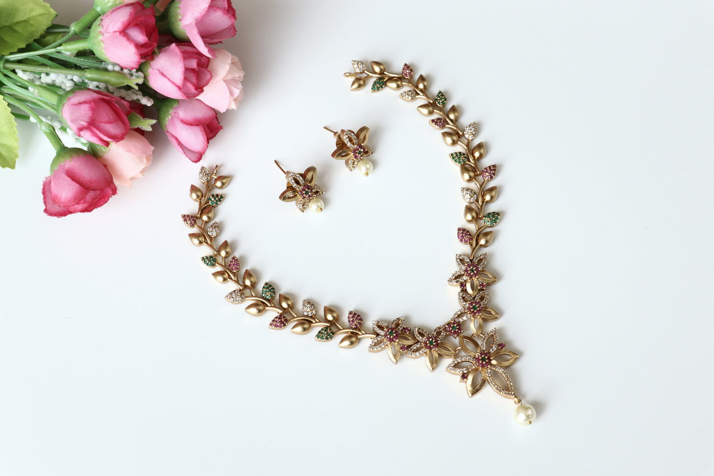 Surya AD Short Necklace