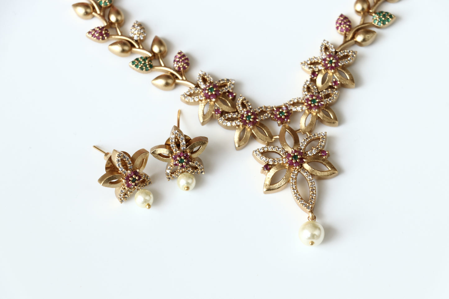 Surya AD Short Necklace