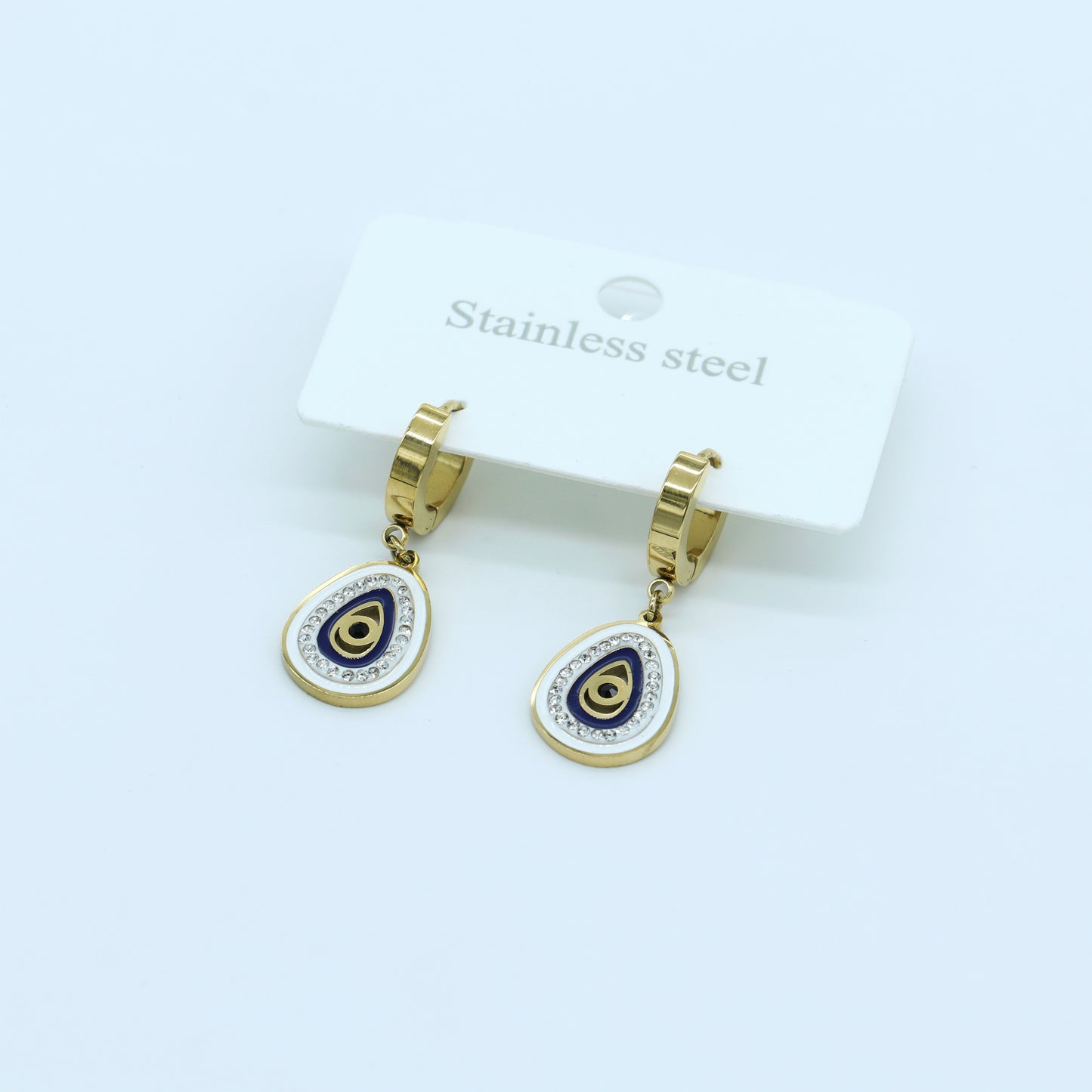 Marise Evil Eye Hoop Earrings - Gold / Silver