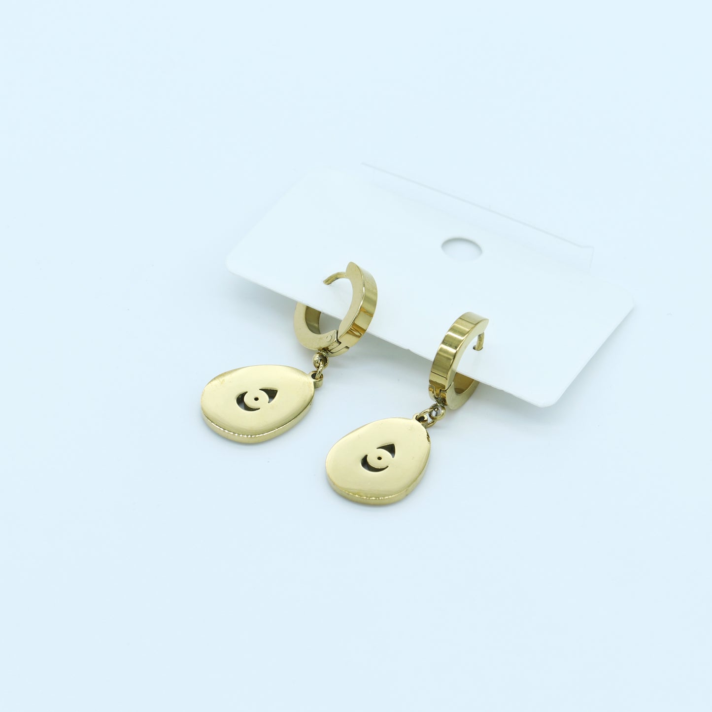 Marise Evil Eye Hoop Earrings - Gold / Silver