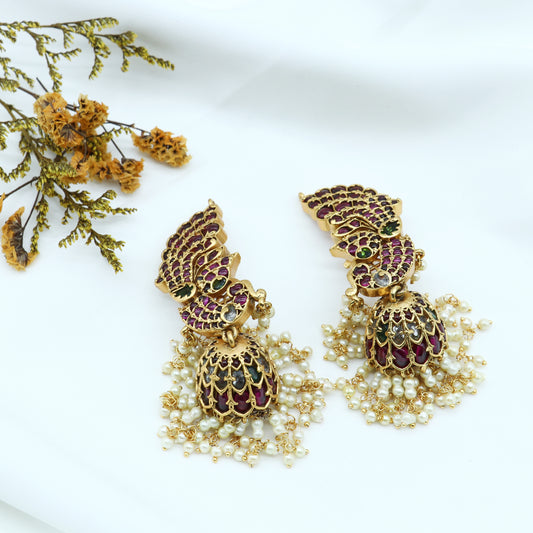 Morni Ear-Cuff Jhumkas