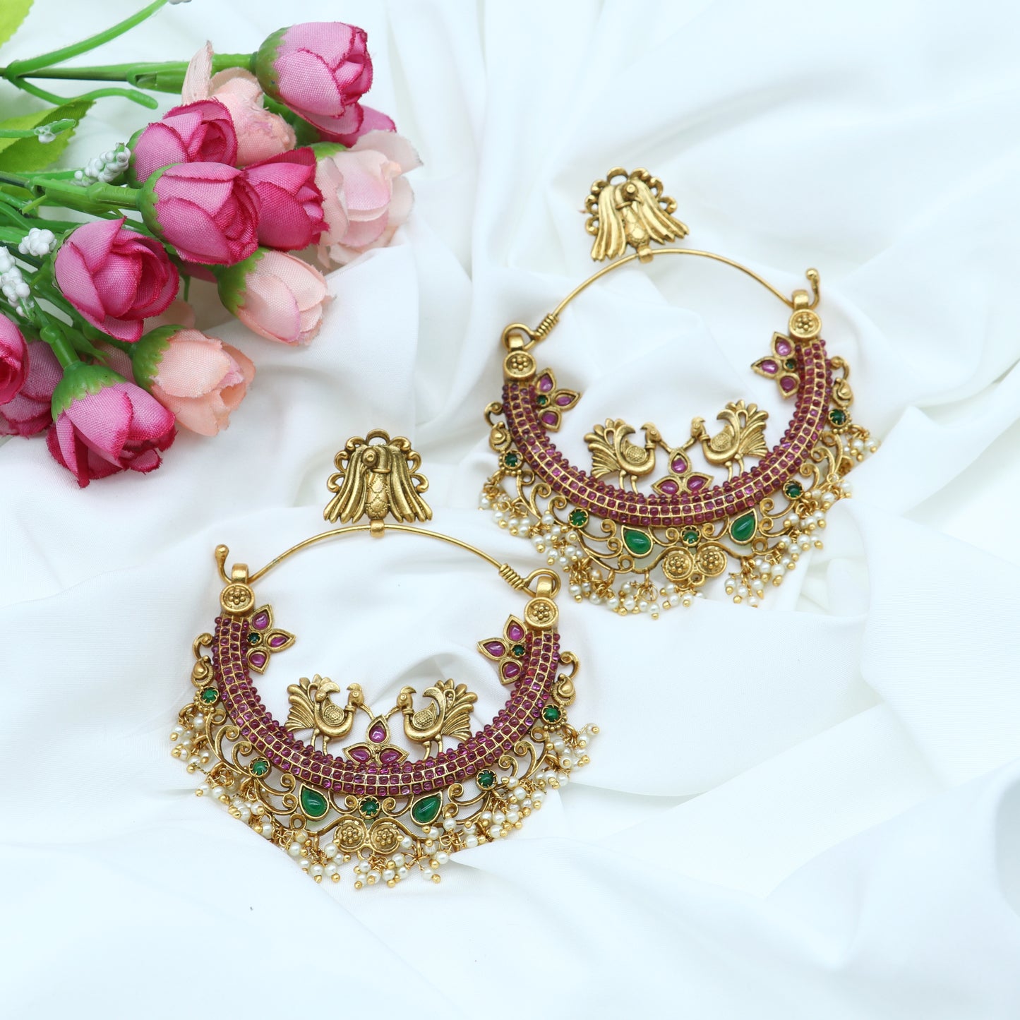 Beautiful Peacock Multi Color Earrings