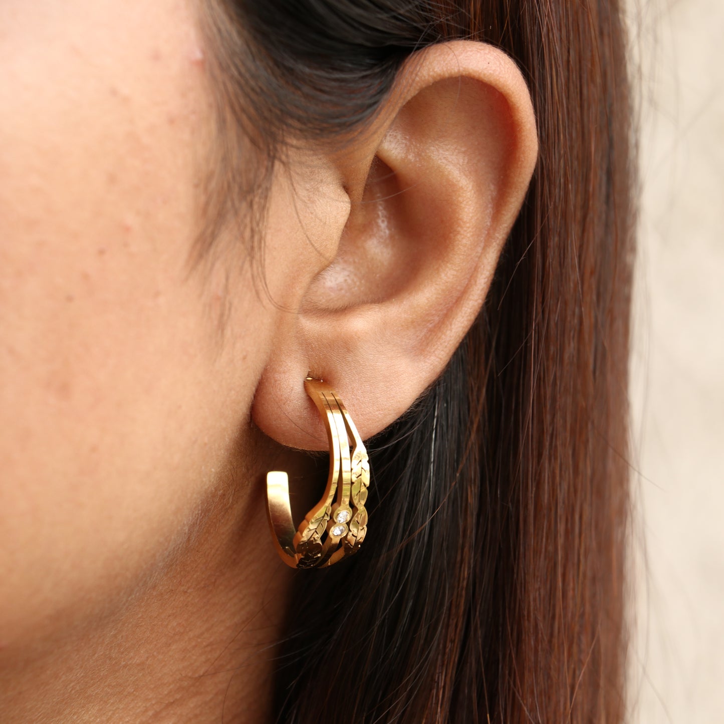 Pretty Anti Tarnish Hoop Earrings