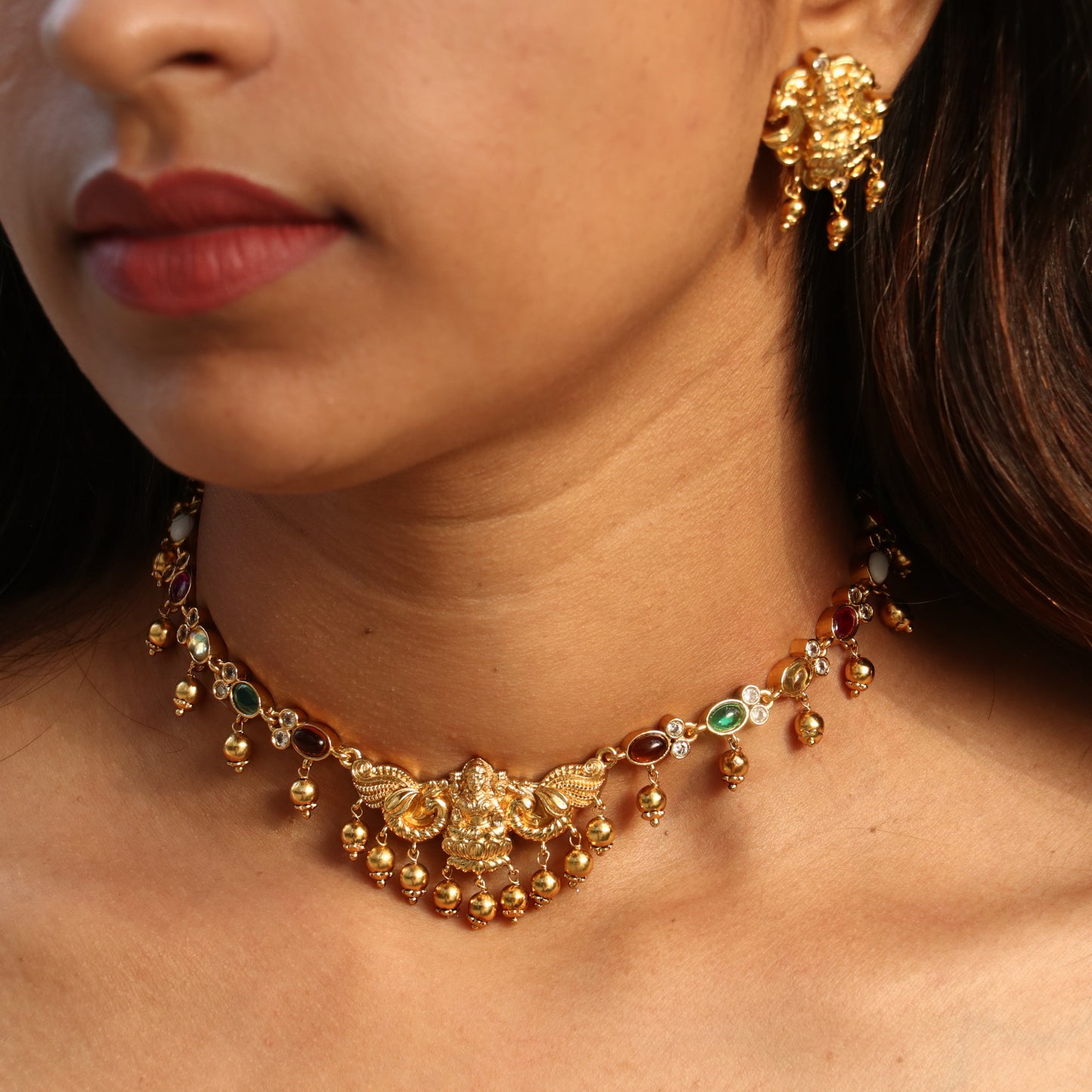 Malini multi stone necklace