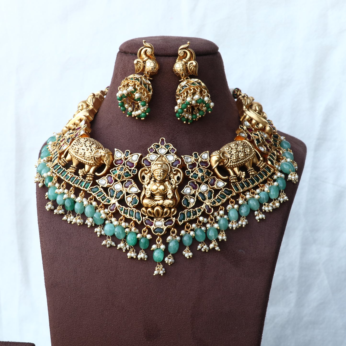 Lakshmiji & Elephant Design Choker Set