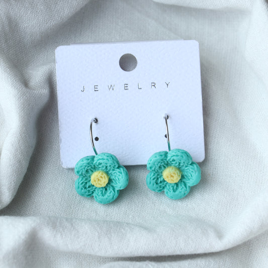 Flower Hoop Earrings