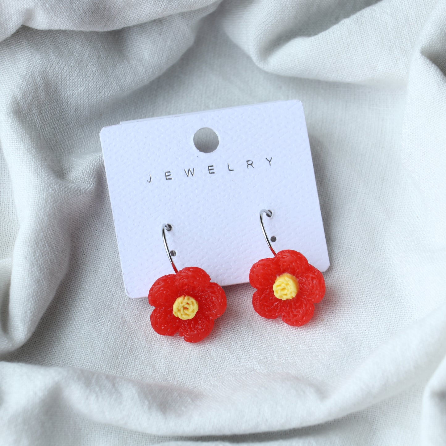 Flower Hoop Earrings