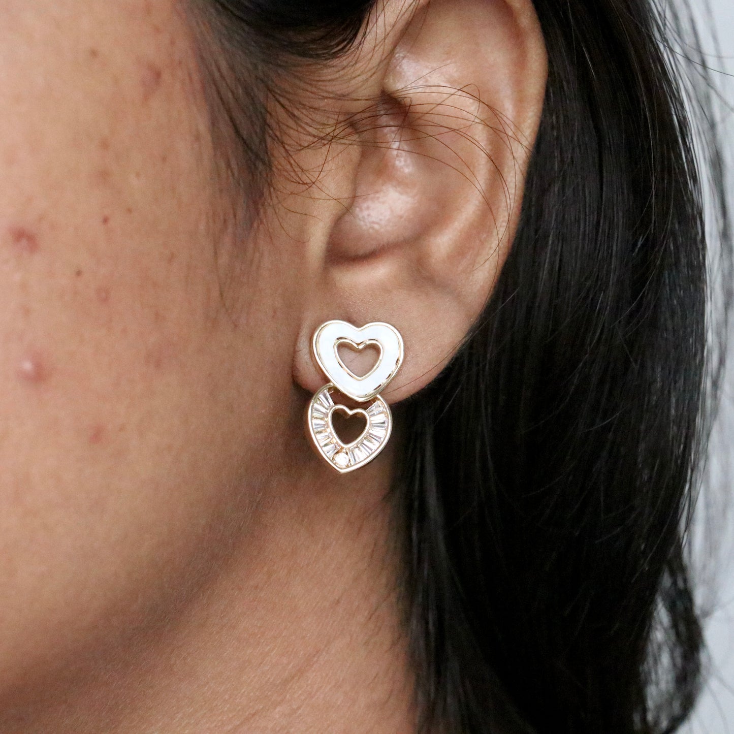 Double Heart Earrings