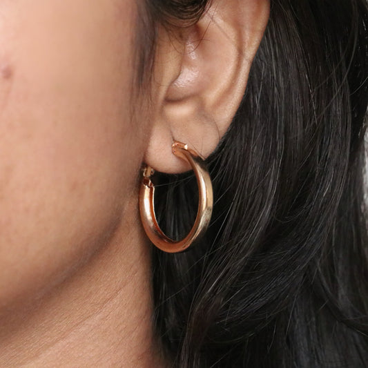 Round Hoop Earrings