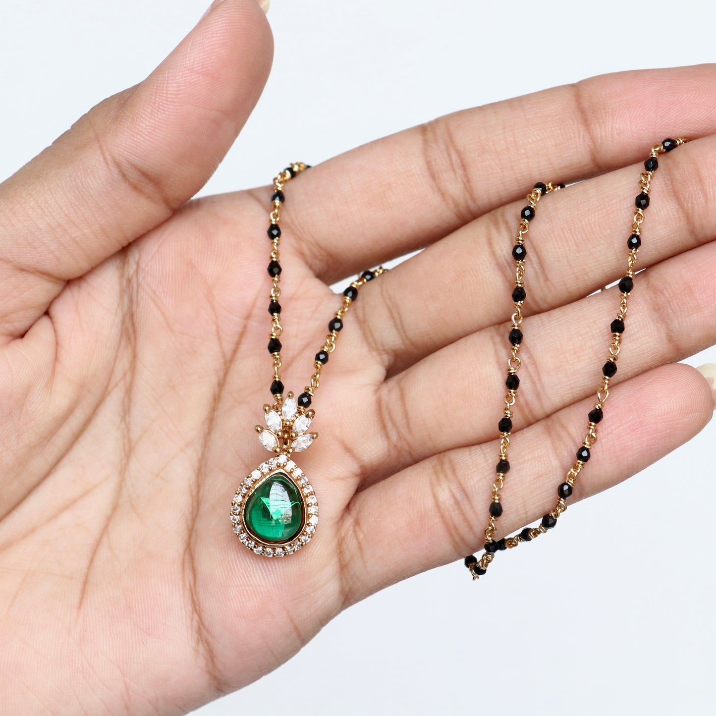 Emerald Drop AD Mangalsutra