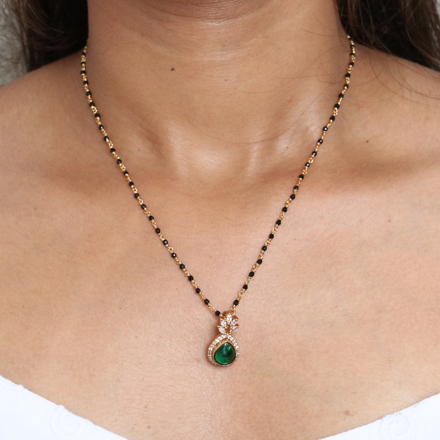 Emerald Drop AD Mangalsutra