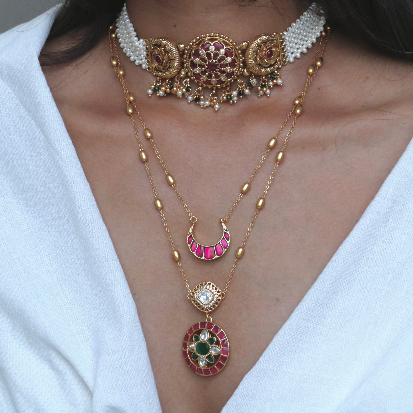 Dhora Rajawadi Necklace Set