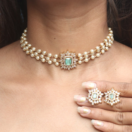 Asthika Pearl Choker Necklace - Colors Available