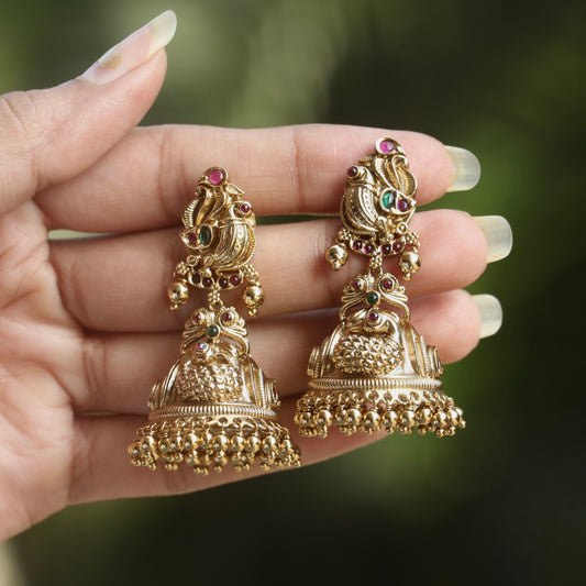 Chitrangi Gold Look Alike Jhumkas