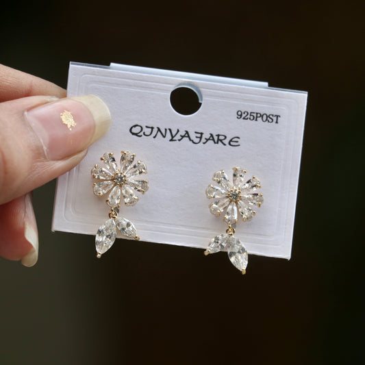 Hot And Bold Earrings With Crystal Diamond