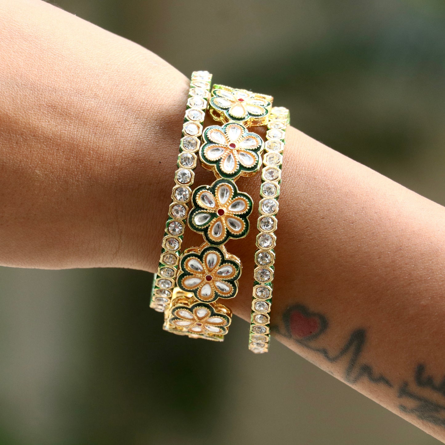 Bridal Raj Kumari Kundan Ad Stone Bangles