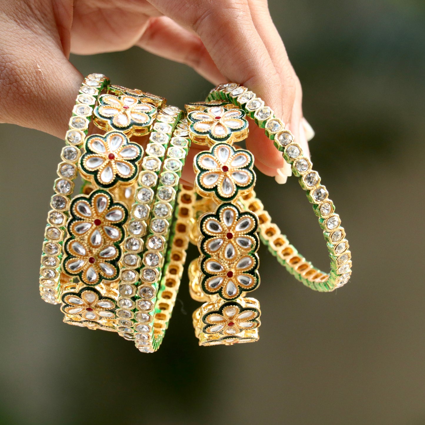 Bridal Raj Kumari Kundan Ad Stone Bangles