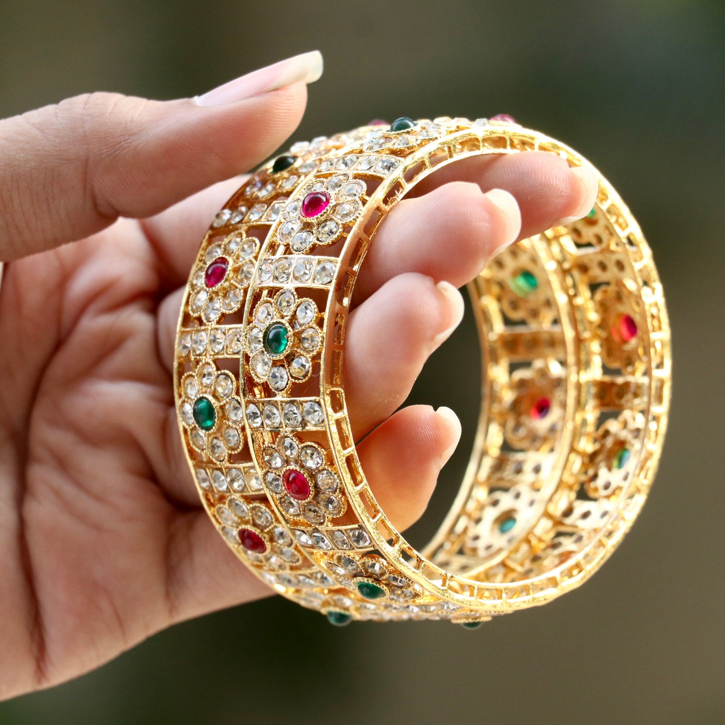 Shajiya Ad Stone Bangles