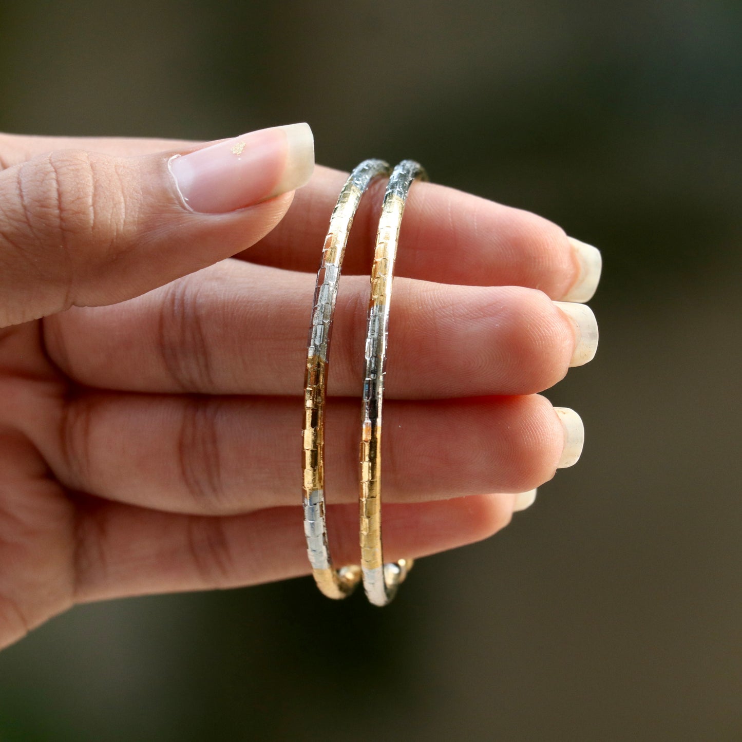 Chanchal Dual Tone Kada Bangles - Pair