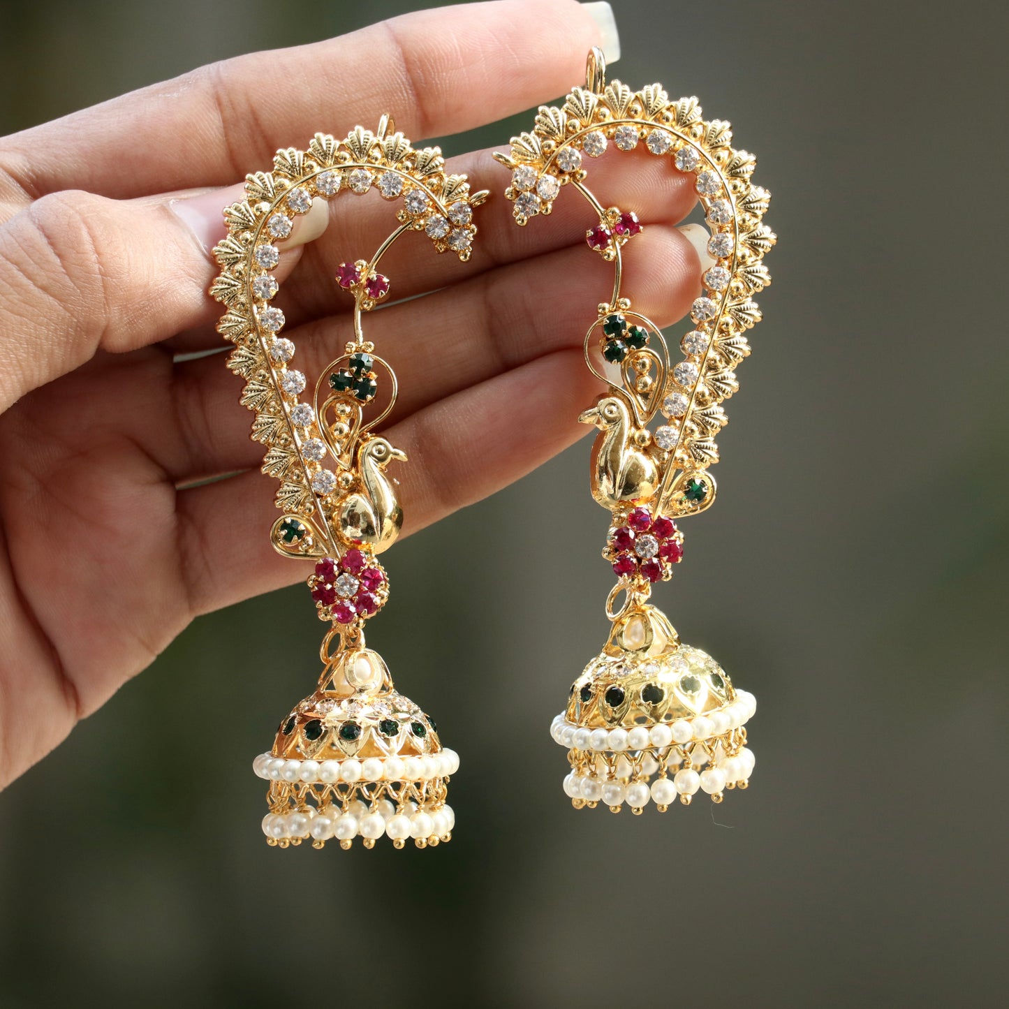 Two In One - Radha Devi Ear-Cuff Earrings