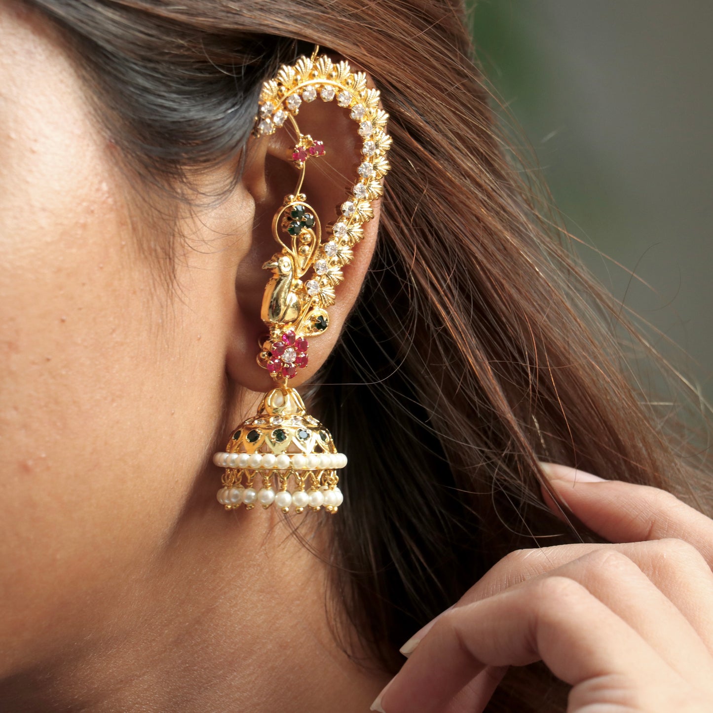 Two In One - Radha Devi Ear-Cuff Earrings