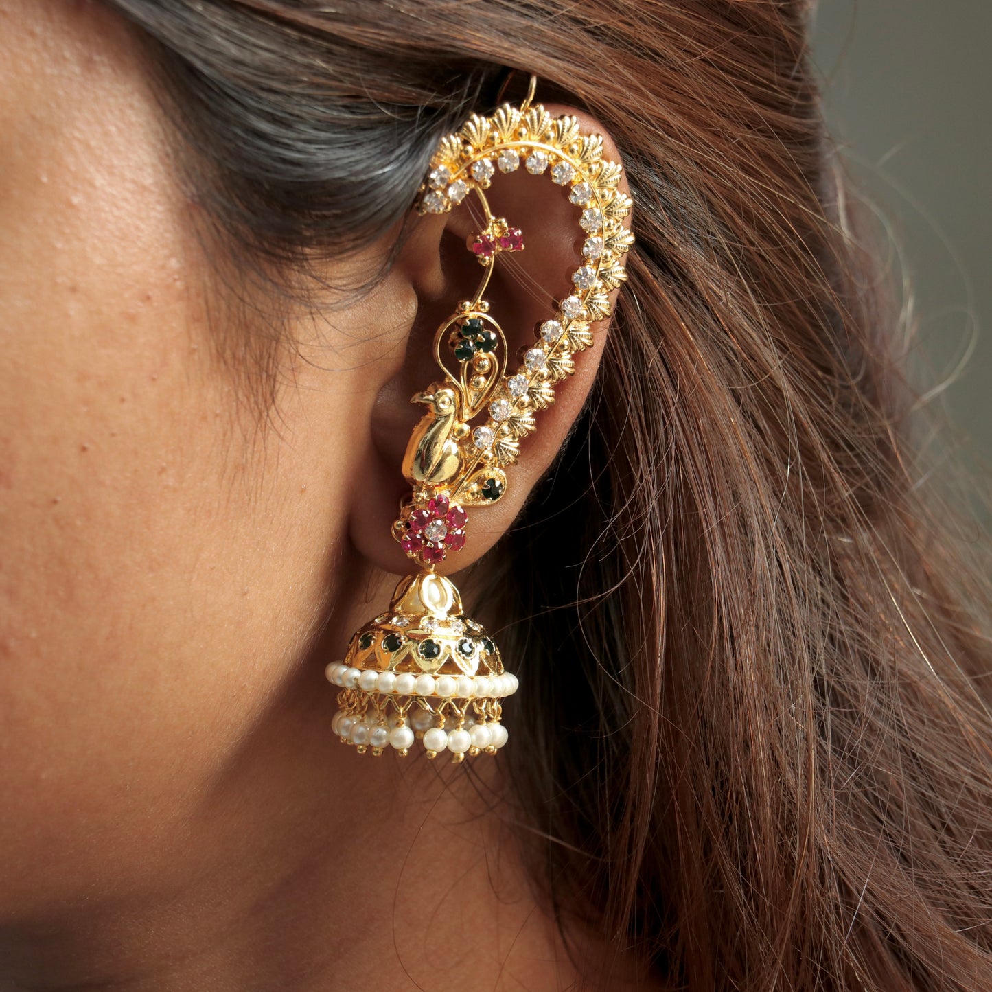 Two In One - Radha Devi Ear-Cuff Earrings