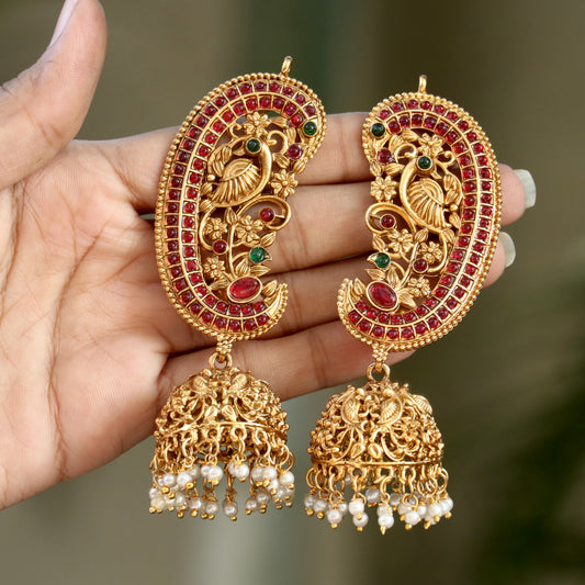 Sudha Peacock Designer Ear-Cuff Earrings