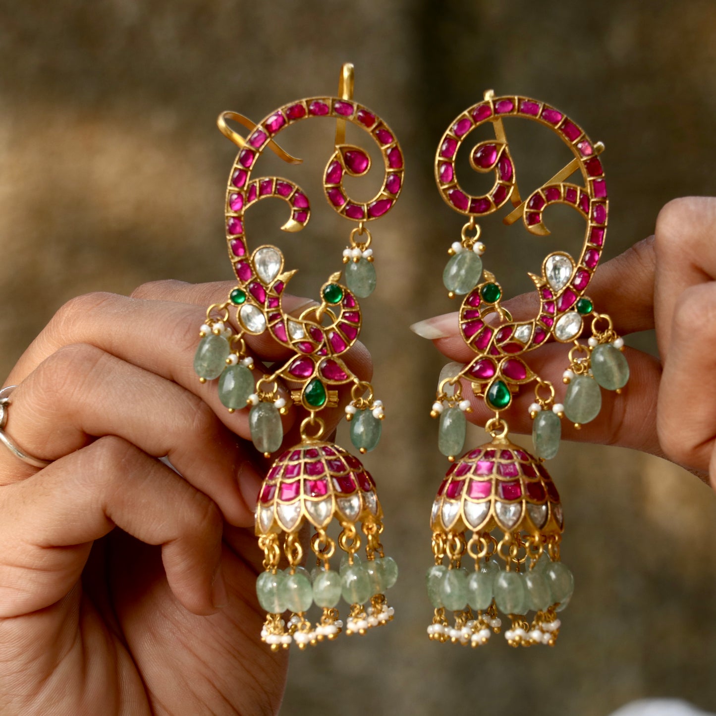 Ravya Jadau Kundan Ear-Cuff Earings