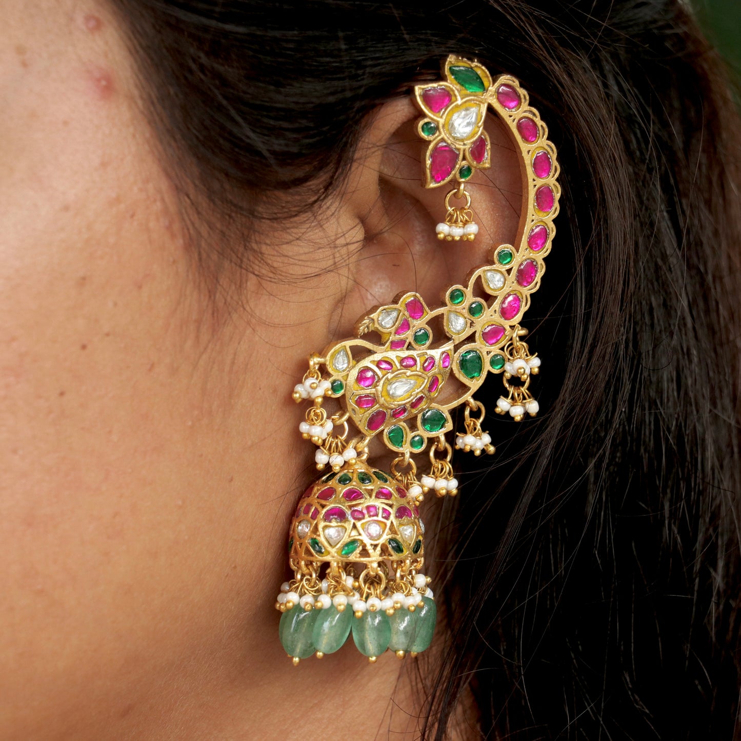 Varnika Jadau Kundan Ear-cuff Earings