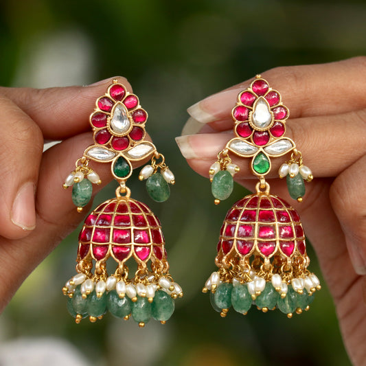 Chandrika Jadau Kundan Jhumaks