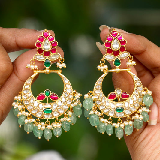 Navya Chandbali Jadau Kundan Earrings