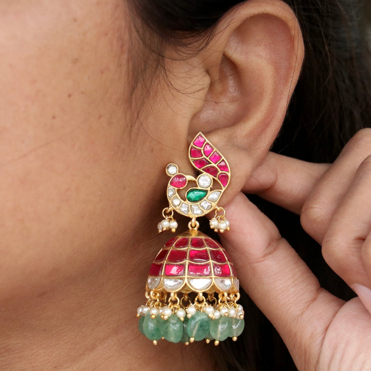 Sanjukta Jadau Kundan Jhumkas