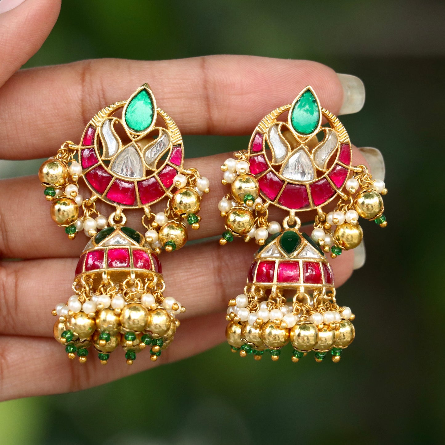 Sona Jadau Kundan Jhumkas