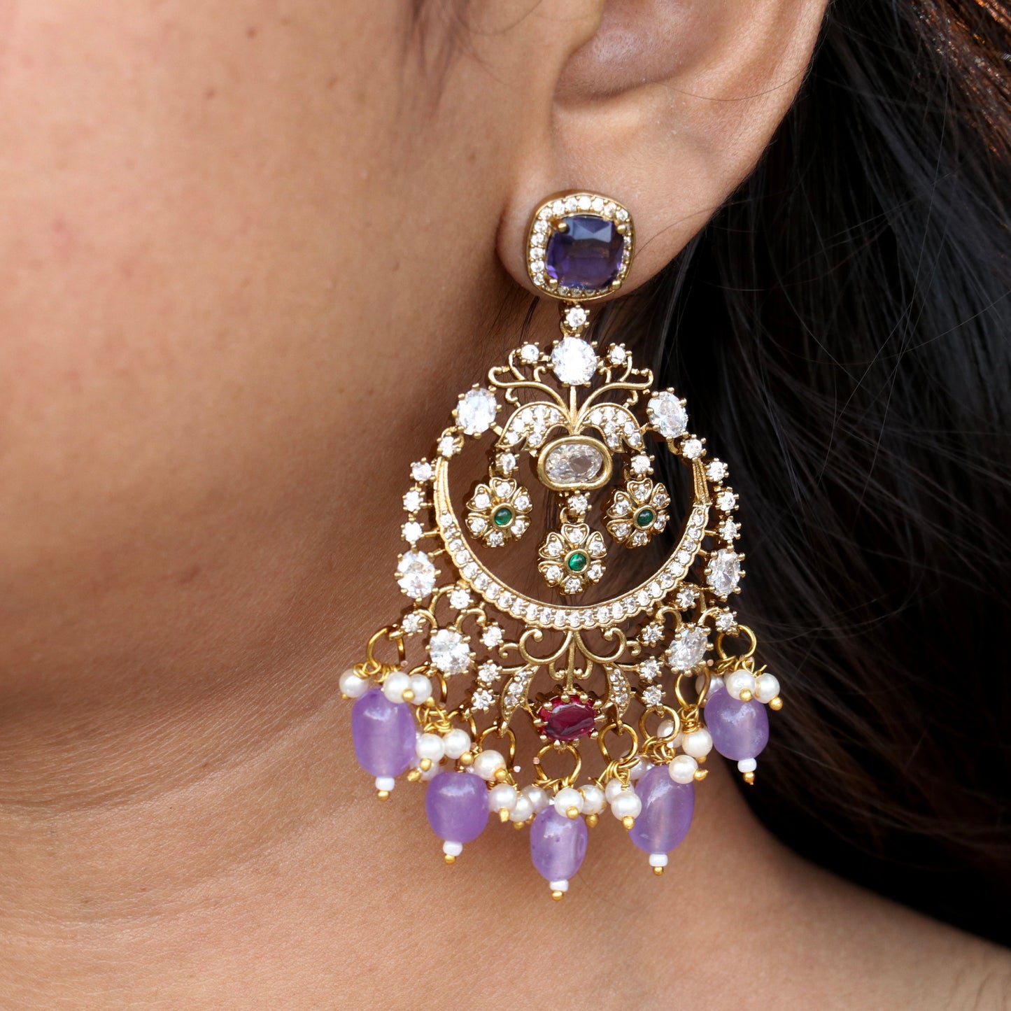 Taj Tingles Purple Earrings