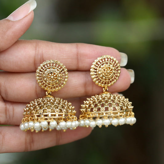 Annapurna Gold Jhumkas