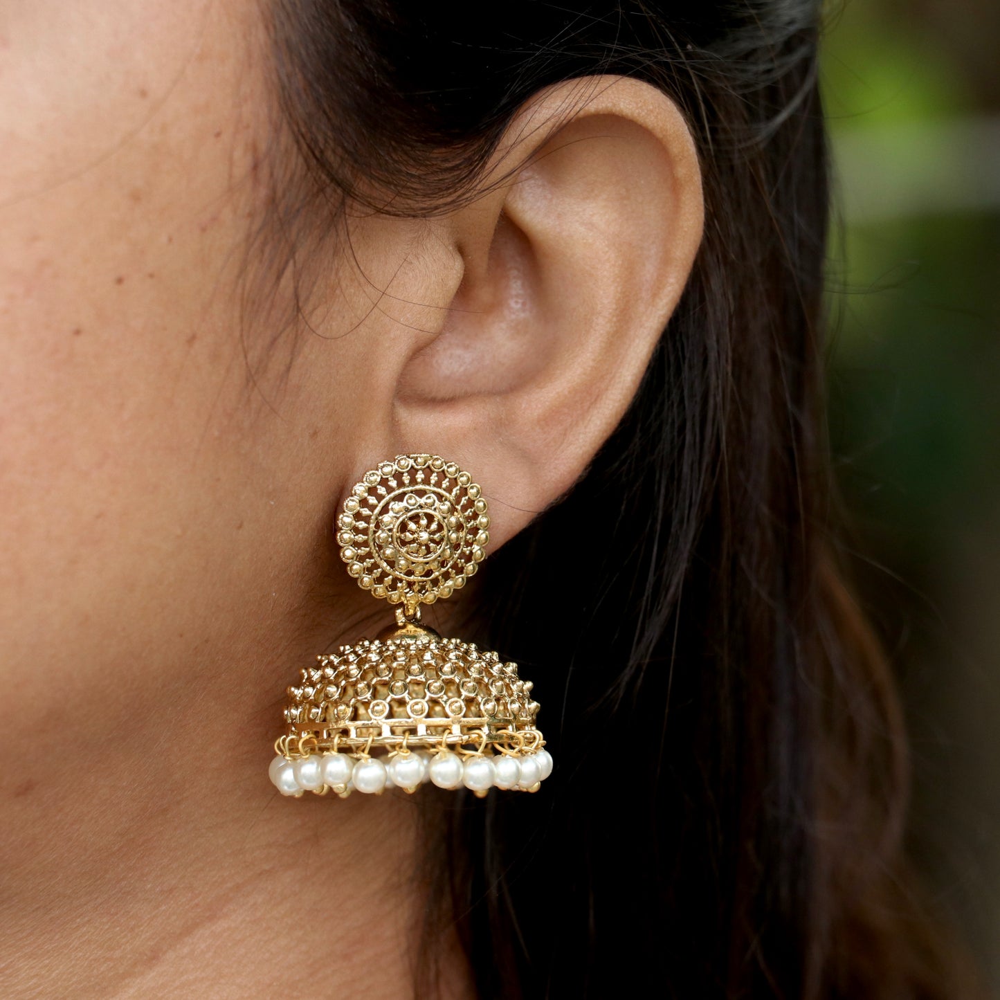 Annapurna Gold Jhumkas