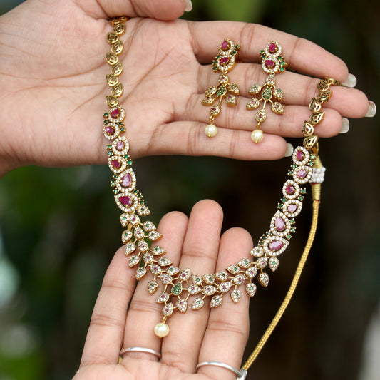 Rani Haar Gold Finish Necklace