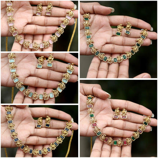 Padmarekha Simple Necklace - Colora Available