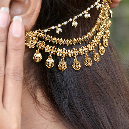 Yashvi Bridal Gold Finish Ear-Chain